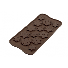 STAMPO IN SILICONE Silkomart "CHOCO FIOCCO DI NEVE" PER cioccolata, fimo, GESSO, ALTRO 