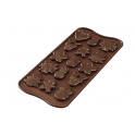 STAMPO IN SILICONE Silkomart "CHOCO XMAS BUTTONS" PER cioccolata, fimo, GESSO, ALTRO 