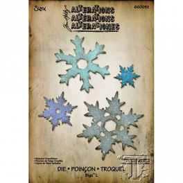 FUSTELLA BIGZ L DIE - STACKED SNOWFLAKES 660052- By Tim Holtz