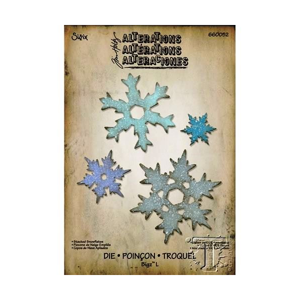 FUSTELLA BIGZ L DIE - FIOCCHI DI NEVE 660052- By Tim Holtz