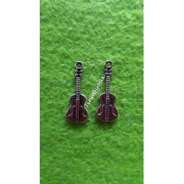 N.5 CHARMS/CIONDOLI "CHITARRA" ARGENTO TIBETANO da 2,8cm