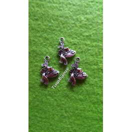 N.6 CHARMS/CIONDOLI "CAPPELINO DAMA" ARGENTO TIBETANO da 2,2cm