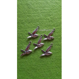 N.5 Charms Ciondolo"LA RONDINE" da 3,1cm ARGENTO TIBETANO ANTICARO