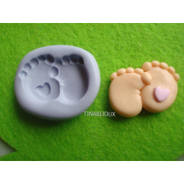 STAMPINO IN SILICONE" BIMBO NEONATO"4,6cm per FIMO GESSO PASTA DI ZUCCHERO