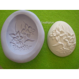 STAMPO SILICONE "FOGLIA DI VITE BAMBINO COMUNIONE" 5cm per GESSO FIMO SEGNAPOSTO