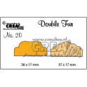 CLDF20FUSTELLA Crealies Double Fun die no. 20 markering 2 CLDF20 / 3,8x1,7 - 3,7x1,7cm