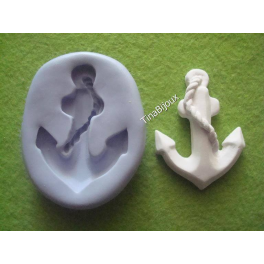 STAMPO ARTIGIANALE IN SILICONE ATOSSICO " ANCORA MAXI" GESSO FIMO BOMBONIERA SEGNAPOSTO 4CM