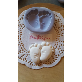 STAMPINO IN SILICONE" BIMBO NEONATO"4,6cm per FIMO GESSO PASTA DI ZUCCHERO