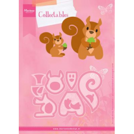 FUSTELLA CUT DIE MARIANNE DESIGN COLLECTABLES ELINE'S SQUIRREL