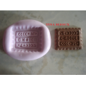 Stampino in silicone per fimo" BISCOTTO CHOISE"2,8cm