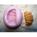 Stampino in silicone per fimo" CORNETTO CROISSAN"2,2cm