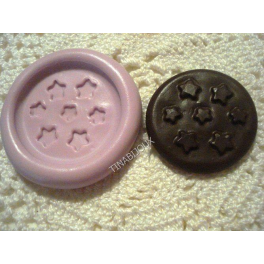 Stampino in silicone per fimo" PAN DI STELLE ( 1)"2,4cm