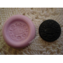 Stampino in silicone per fimo" BISCOTTO OREO PICCOLO"da 2,3cm 