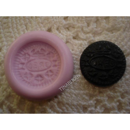 Stampino in silicone per fimo" BISCOTTO OREO PICCOLO"da 2,3cm 