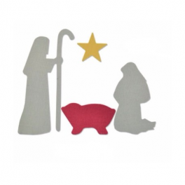 FUSTELLA SIZZIX BIGZ DIE - NATIVITà- NATIVITY SCENE 661982