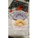 STAMPO artigianale in SILICONE "VENTAGLIO con ROSE" 5,6cm PER GESSO FIMO BOMBONIERA SEGNAPOSTO