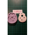 STAMPINO IN SILICONE" BIMBO NEONATO"4,6cm per FIMO GESSO PASTA DI ZUCCHERO