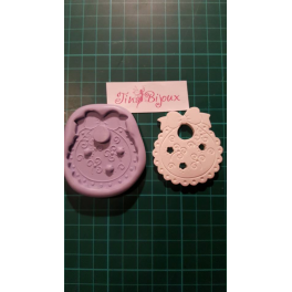 STAMPINO IN SILICONE" BIMBO NEONATO"4,6cm per FIMO GESSO PASTA DI ZUCCHERO