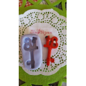 STAMPO in SILICONE "CHIAVE 18 ANNI con Coccinella e strass"da 5,8cm per FIMO GESSO BOMBONIERA SEGNAPOSTO