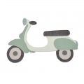  SIZZIX BIGZ DIE - VESPA/MOPED 661695-