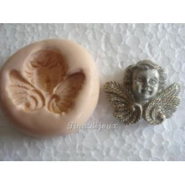 STAMPINO IN SILICONE "ANGELO SORRISO"per fimo gesso bomboniere segnaposto