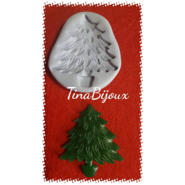 STAMPO SILICONE "ALBERO PINO NATALE" 5,5cm per FIMO e Paste modellabili