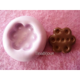 Stampino in silicone per fimo" BISCOTTO BISCOTTINO"da 1,6cm 