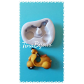 STAMPINO IN SILICONE" BIMBO NEONATO"4,6cm per FIMO GESSO PASTA DI ZUCCHERO