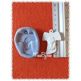 Stampo artig.silicone atossico "CROCE TAO SIMBOLI COMUNIONE" da 5cm