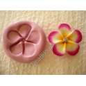 Stampino in silicone per fimo"FIORE ROSA "da 3,3cm