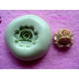 Stampino in silicone per fimo" ROSA PICCOLA "da 1,5cm