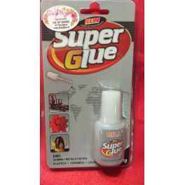 COLLA " SUPER GLUE-8g."COLLA CON PENNELLO-ADESIVO CIANOACRILATO