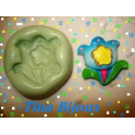 Stampino in silicone per fimo" GIRASOLE MAXI "da 2,8cm