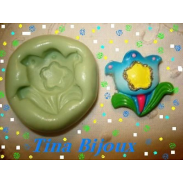 Stampino in silicone per fimo" IL TULIPANO "da 2,3cm