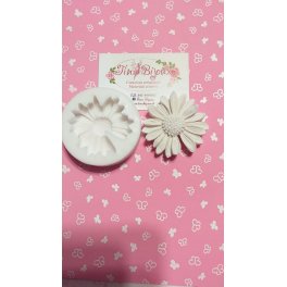 STAMPO artigianale in silicone" FIORE MARGHERITA" 5,6cm per GESSO FIMO BOMBONIERA CALAMITA