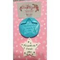 STAMPO SILICONE TARGHETTA 7X7cm"L'AMICIZIA SVUOTA LA MENTE E RIEMPIE IL CUORE" per GESSO REGALO altro.