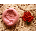 Stampino in silicone per fimo" ROSA ROSSA"da 2,7cm