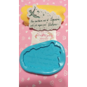 STAMPO SILICONE TARGA PETER PAN 8,5cm" Non smettere mai di Sognare solo chi sogna può Volare" GESSO BOMBONIERA