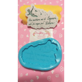 STAMPO SILICONE TARGA PETER PAN 8,5cm" Non smettere mai di Sognare solo chi sogna può Volare" GESSO BOMBONIERA