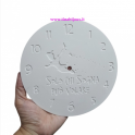 STAMPO SILICONE OROLOGIO PETER PAN 20CM" SOLO CHI SOGNA PUÒ VOLARE" GESSO BOMBONIERA REGALO