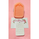 STAMPO SILICONE TARGHETTA 7X7cm"L'AMICIZIA SVUOTA LA MENTE E RIEMPIE IL CUORE" per GESSO REGALO altro.