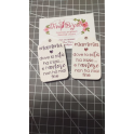 STAMPO SILICONE TAG SULLA MAMMA 6,5cm" Mamma dove la vita ha inizio e l'amore non ha mai fine" GESSO- REGALO altro..