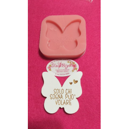 STAMPO SILICONE TARGHETTA 7X7cm"L'AMICIZIA SVUOTA LA MENTE E RIEMPIE IL CUORE" per GESSO REGALO altro.