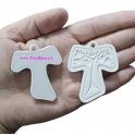 STAMPO SILICONE TARGHETTA 7X7cm"L'AMICIZIA SVUOTA LA MENTE E RIEMPIE IL CUORE" per GESSO REGALO altro.