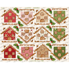 PANNELLO STAMPATO NATALE P-28 CASETTE INNEVATE-50X40--