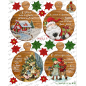 PANNELLO STAMPATO NATALE P-28 CASETTE INNEVATE-50X40--