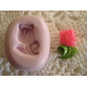 Stampino in silicone per fimo" IL TULIPANO (2) "da 2cm