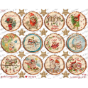 PANNELLO natale "sfere CORTECCIA I GUFETTI" P-36 -50X40