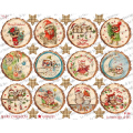 PANNELLO natale "sfere CORTECCIA I GUFETTI" P-36 -50X40