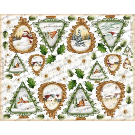 PANNELLO natale "ALBERI PIGNE" P-84 -50X40 PANNELLO natale "ALBERI PIGNE" P-84 -50X40